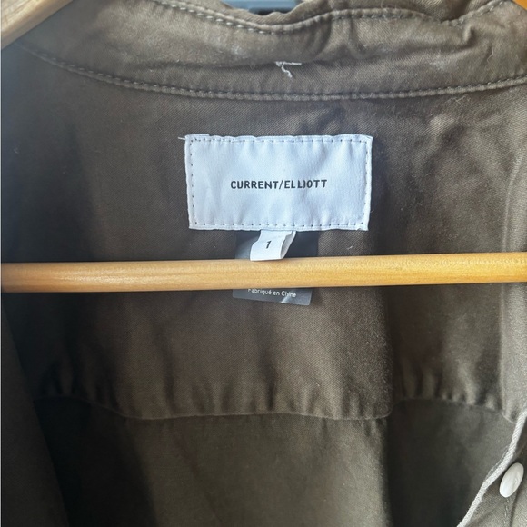 CURRENT ELLIOT | The tells button down shirt in rural green | size 1 - Picture 5 of 7